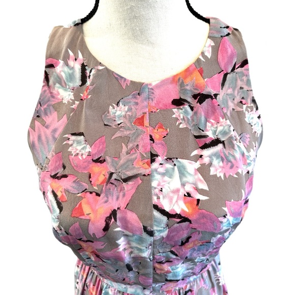 Rebecca Taylor Mai Tai Time Silk Floral Racerback Dress - Picture 3 of 4
